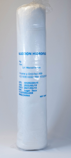 Algodón hidrófilo, en mantas de 4 kilos. comprimido.